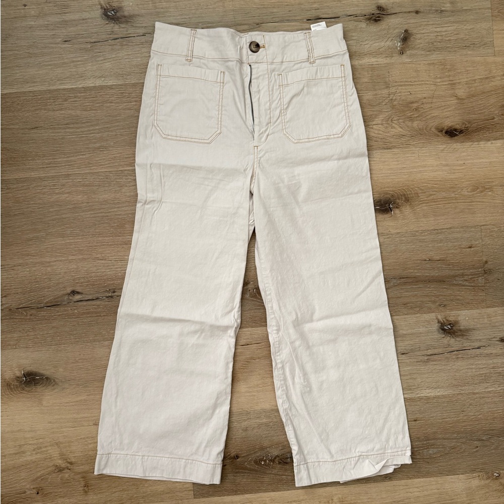 The Collette Crop Wide Leg Pants: Contrast Stitch Edition - Picture 5 of 9
